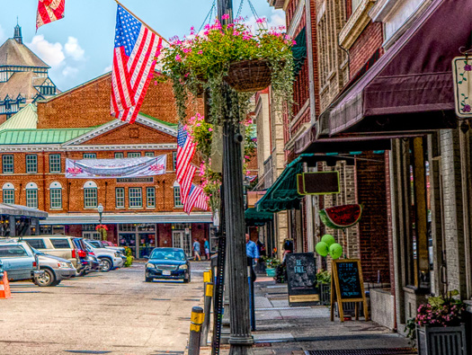Downtown Rochester neighborhood and buildings