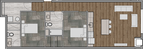 2 Bedroom Apartment floor plan