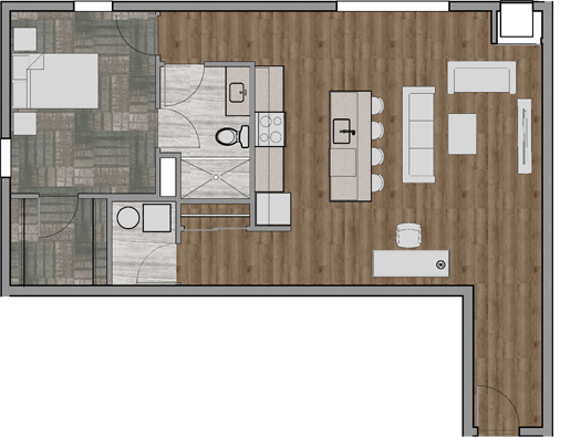 1 Bedroom Apartment floor plan