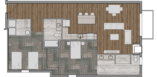 2 Bedroom Apartment floor plan